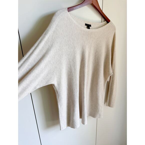 J. Jill Weaver Collection Sweater XL Cream Boatneck Long Sleeve Pullover Neutral - Picture 8 of 9